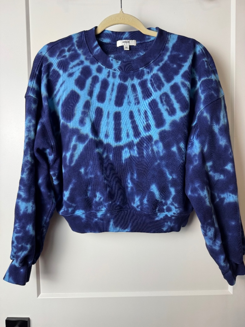 Agolde cropped tie dye sweater